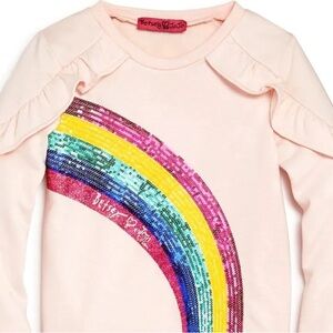 Jojo Siwa by Betsey Johnson Girls' rainbow sequin sweatshirt Medium (10)